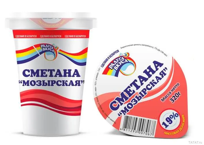 Сметана с натуральным составом